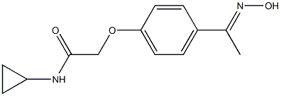 N-cyclopropyl-2-{4-[(1E)-N-hydroxyethanimidoyl]phenoxy}acetamide Structure