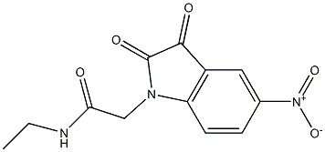 N-ethyl-2-(5-nitro-2,3-dioxo-2,3-dihydro-1H-indol-1-yl)acetamide 구조식 이미지