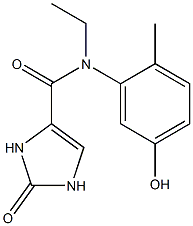 N-ethyl-N-(5-hydroxy-2-methylphenyl)-2-oxo-2,3-dihydro-1H-imidazole-4-carboxamide 구조식 이미지