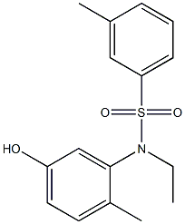 N-ethyl-N-(5-hydroxy-2-methylphenyl)-3-methylbenzene-1-sulfonamide 구조식 이미지