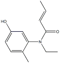 N-ethyl-N-(5-hydroxy-2-methylphenyl)but-2-enamide 구조식 이미지
