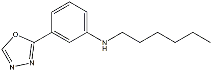 N-hexyl-3-(1,3,4-oxadiazol-2-yl)aniline 구조식 이미지