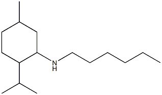 N-hexyl-5-methyl-2-(propan-2-yl)cyclohexan-1-amine Structure