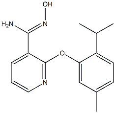 N'-hydroxy-2-(2-isopropyl-5-methylphenoxy)pyridine-3-carboximidamide 구조식 이미지