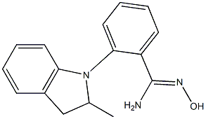N'-hydroxy-2-(2-methyl-2,3-dihydro-1H-indol-1-yl)benzene-1-carboximidamide Structure