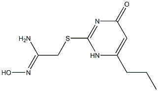 N'-hydroxy-2-[(4-oxo-6-propyl-1,4-dihydropyrimidin-2-yl)sulfanyl]ethanimidamide 구조식 이미지
