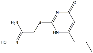 N'-hydroxy-2-[(4-oxo-6-propyl-1,4-dihydropyrimidin-2-yl)sulfanyl]ethanimidamide Structure