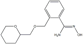 N'-hydroxy-2-[(tetrahydro-2H-pyran-2-ylmethoxy)methyl]benzenecarboximidamide Structure