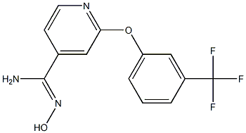 N'-hydroxy-2-[3-(trifluoromethyl)phenoxy]pyridine-4-carboximidamide 구조식 이미지