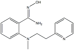 N'-hydroxy-2-{methyl[2-(pyridin-2-yl)ethyl]amino}benzene-1-carboximidamide 구조식 이미지