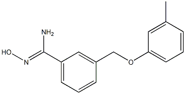 N'-hydroxy-3-[(3-methylphenoxy)methyl]benzenecarboximidamide 구조식 이미지