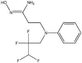 N'-hydroxy-3-[phenyl(2,2,3,3-tetrafluoropropyl)amino]propanimidamide 구조식 이미지