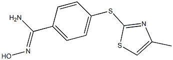 N'-hydroxy-4-[(4-methyl-1,3-thiazol-2-yl)sulfanyl]benzene-1-carboximidamide 구조식 이미지