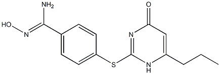 N'-hydroxy-4-[(4-oxo-6-propyl-1,4-dihydropyrimidin-2-yl)sulfanyl]benzene-1-carboximidamide 구조식 이미지