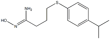 N'-hydroxy-4-{[4-(propan-2-yl)phenyl]sulfanyl}butanimidamide 구조식 이미지