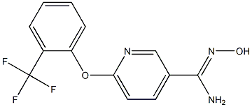 N'-hydroxy-6-[2-(trifluoromethyl)phenoxy]pyridine-3-carboximidamide 구조식 이미지