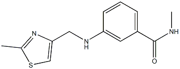 N-methyl-3-{[(2-methyl-1,3-thiazol-4-yl)methyl]amino}benzamide 구조식 이미지