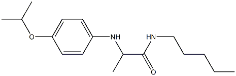 N-pentyl-2-{[4-(propan-2-yloxy)phenyl]amino}propanamide Structure