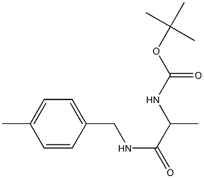 tert-butyl 1-methyl-2-[(4-methylbenzyl)amino]-2-oxoethylcarbamate 구조식 이미지