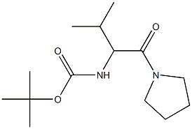 tert-butyl 2-methyl-1-(pyrrolidin-1-ylcarbonyl)propylcarbamate Structure
