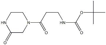 tert-butyl 3-oxo-3-(3-oxopiperazin-1-yl)propylcarbamate 구조식 이미지