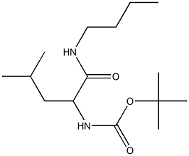 tert-butyl N-[1-(butylcarbamoyl)-3-methylbutyl]carbamate Structure