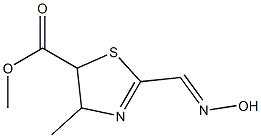 2-(Hydroxyimino-methyl)-4-methyl-4,5-dihydro-thiazole-5-carboxylic acid methyl ester Structure