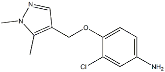 Benzenamine,  3-chloro-4-[(1,5-dimethyl-1H-pyrazol-4-yl)methoxy]- Structure