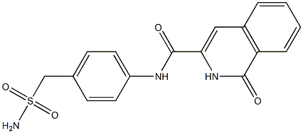 3-Isoquinolinecarboxamide,  N-[4-[(aminosulfonyl)methyl]phenyl]-1,2-dihydro-1-oxo- 구조식 이미지