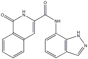 3-Isoquinolinecarboxamide,  1,2-dihydro-N-1H-indazol-7-yl-1-oxo- Structure