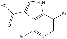 1H-Pyrrolo[3,2-c]pyridine-3-carboxylic  acid,  4,7-dibromo- 구조식 이미지