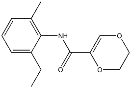 1,4-Dioxin-2-carboxamide,  N-(2-ethyl-6-methylphenyl)-5,6-dihydro- Structure