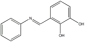 3-Phenyliminomethyl-benzene-1,2-diol 구조식 이미지