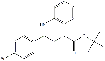 3-(4-Bromo-phenyl)-3,4-dihydro-2H-quinoxaline-1-carboxylic acid tert-butyl ester 구조식 이미지