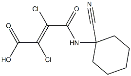 2,3-Dichloro-3-(1-cyano-cyclohexylcarbamoyl)-acrylic acid Structure