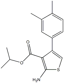 isopropyl 2-amino-4-(3,4-dimethylphenyl)-3-thiophenecarboxylate 구조식 이미지