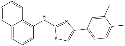 N-[4-(3,4-dimethylphenyl)-1,3-thiazol-2-yl]-N-(1-naphthyl)amine Structure