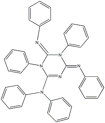 N-(6-(diphenylamino)-1,3-diphenyl-4-(phenylimino)-3,4-dihydro-1,3,5-triazin-2(1H)-ylidene)-N-phenylamine 구조식 이미지