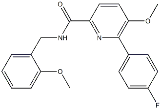 6-(4-fluorophenyl)-5-methoxy-N-(2-methoxybenzyl)-2-pyridinecarboxamide 구조식 이미지