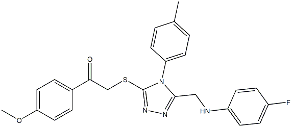 2-{[5-[(4-fluoroanilino)methyl]-4-(4-methylphenyl)-4H-1,2,4-triazol-3-yl]sulfanyl}-1-(4-methoxyphenyl)ethanone Structure