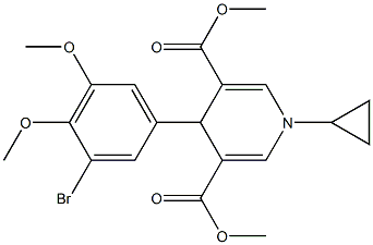 dimethyl 4-(3-bromo-4,5-dimethoxyphenyl)-1-cyclopropyl-1,4-dihydro-3,5-pyridinedicarboxylate Structure