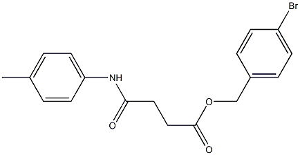 4-bromobenzyl 4-oxo-4-(4-toluidino)butanoate 구조식 이미지