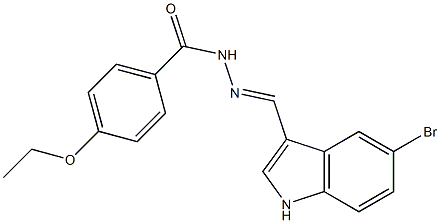 N'-[(5-bromo-1H-indol-3-yl)methylene]-4-ethoxybenzohydrazide Structure