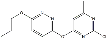 3-[(2-chloro-6-methylpyrimidin-4-yl)oxy]-6-propoxypyridazine Structure