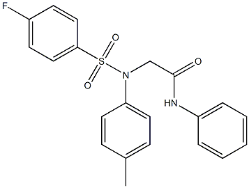 2-[[(4-fluorophenyl)sulfonyl](4-methylphenyl)amino]-N-phenylacetamide 구조식 이미지
