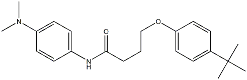 4-(4-tert-butylphenoxy)-N-[4-(dimethylamino)phenyl]butanamide Structure
