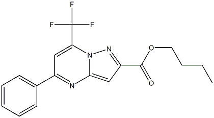 butyl 5-phenyl-7-(trifluoromethyl)pyrazolo[1,5-a]pyrimidine-2-carboxylate 구조식 이미지