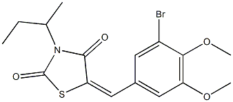 5-(3-bromo-4,5-dimethoxybenzylidene)-3-sec-butyl-1,3-thiazolidine-2,4-dione Structure