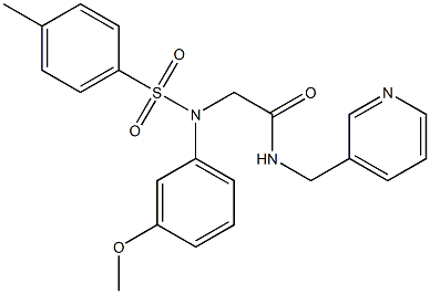 2-{3-methoxy[(4-methylphenyl)sulfonyl]anilino}-N-(3-pyridinylmethyl)acetamide 구조식 이미지