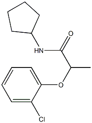 2-(2-chlorophenoxy)-N-cyclopentylpropanamide Structure